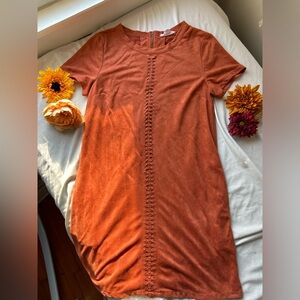 Love Riche Orange Short Sleeve Dress